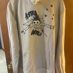 Travis Scott Astro World Graphic Hoodie - Tan Mom I Can Fly